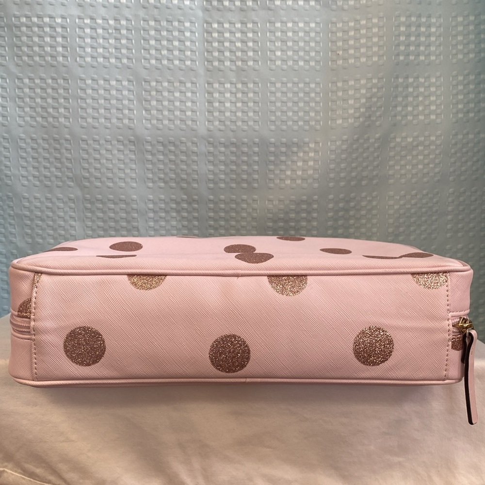 *SOLD*Kate Spade Haven Lane Glitter Polka Dot Giana Travel Cosmetic Case In - Picture 10 of 14